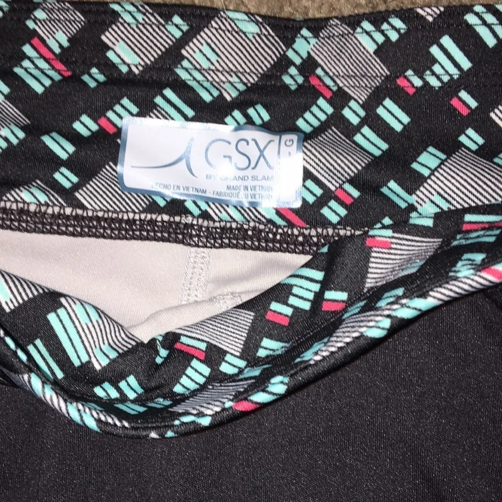GSX by Grand Slam Black w Multicolored Waist Skort